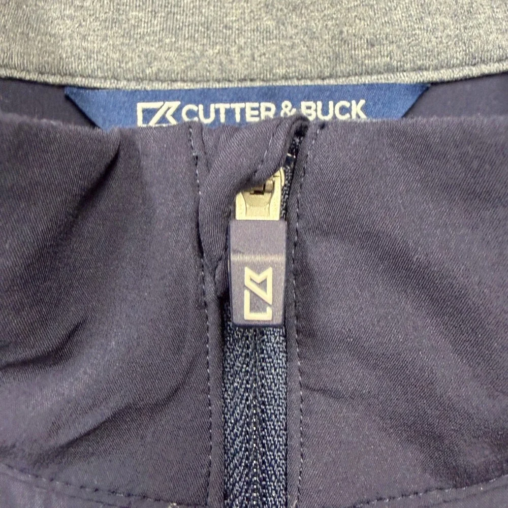 Cutter & Buck Pullover Mens XL Blue MCC00006 Quarter Zip Performance Stretch